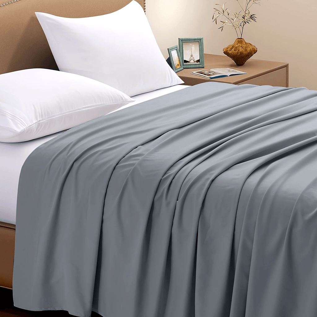 1pc Luxury 1500 Thread Count Flat Sheet - Soft, Wrinkle-Free, Polyester Top Sheet for Hotel-Style Comfort, Machine Washable, Hotel Quality Bedding | Elegant Bedding | Smooth Texture