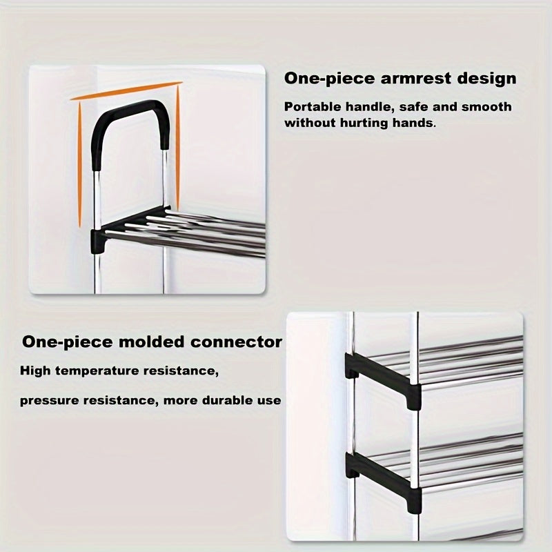 1 Set of Multi-Layer Shoe Cabinets, Free-Standing Shoe Racks, Easy-To-Assemble Shoe Cabinets, Suitable for Shoe Storage Cabinets in Retail Shoe Stores, Corridors, Bedrooms, Bathrooms, Offices, Living Rooms