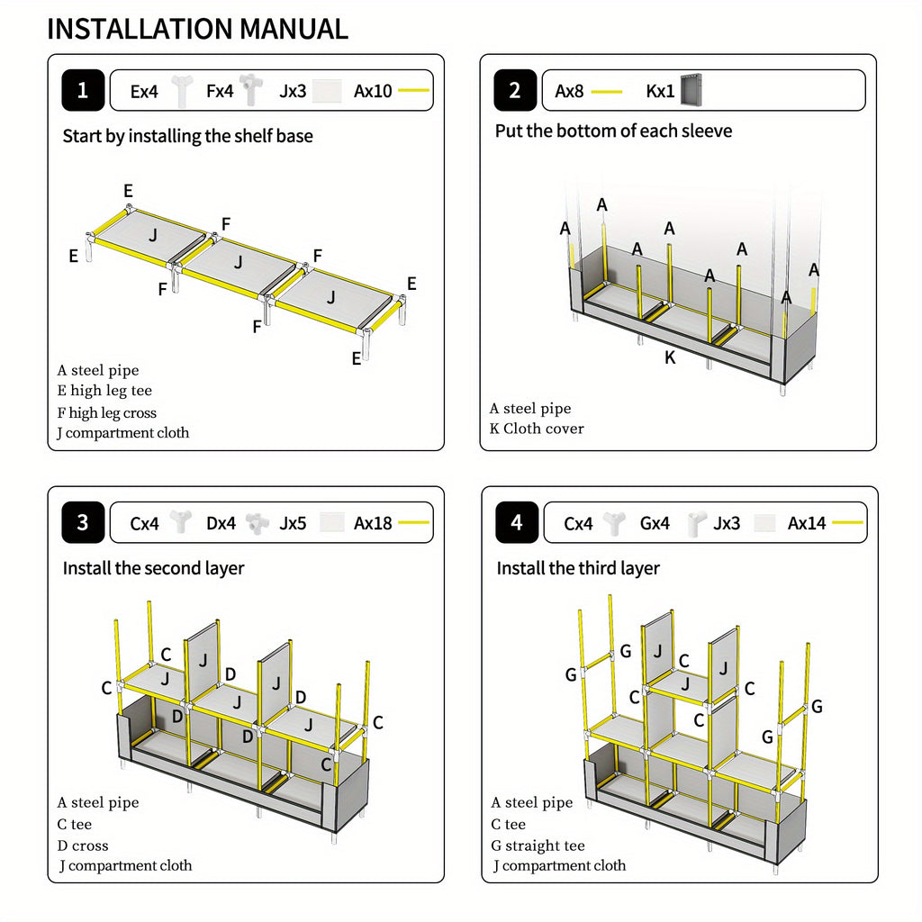 Large Capacity Clothes Storage Wardrobe - Easy Assembly, Dustproof With Rolling Curtain, Portable Design For Home & Dorms, Portable Closets