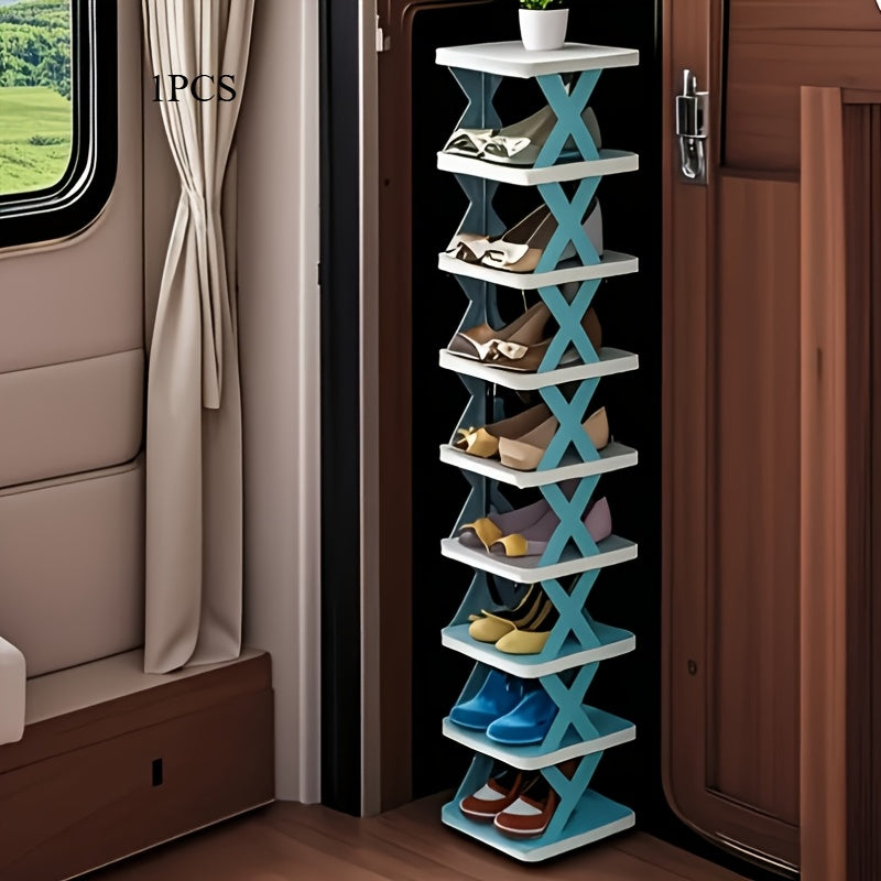 A Multi-Layer Space-Saving Foldable Shoe Rack, Suitable for Various Scenarios - a Compact And Lightweight Storage Box for Shoes.