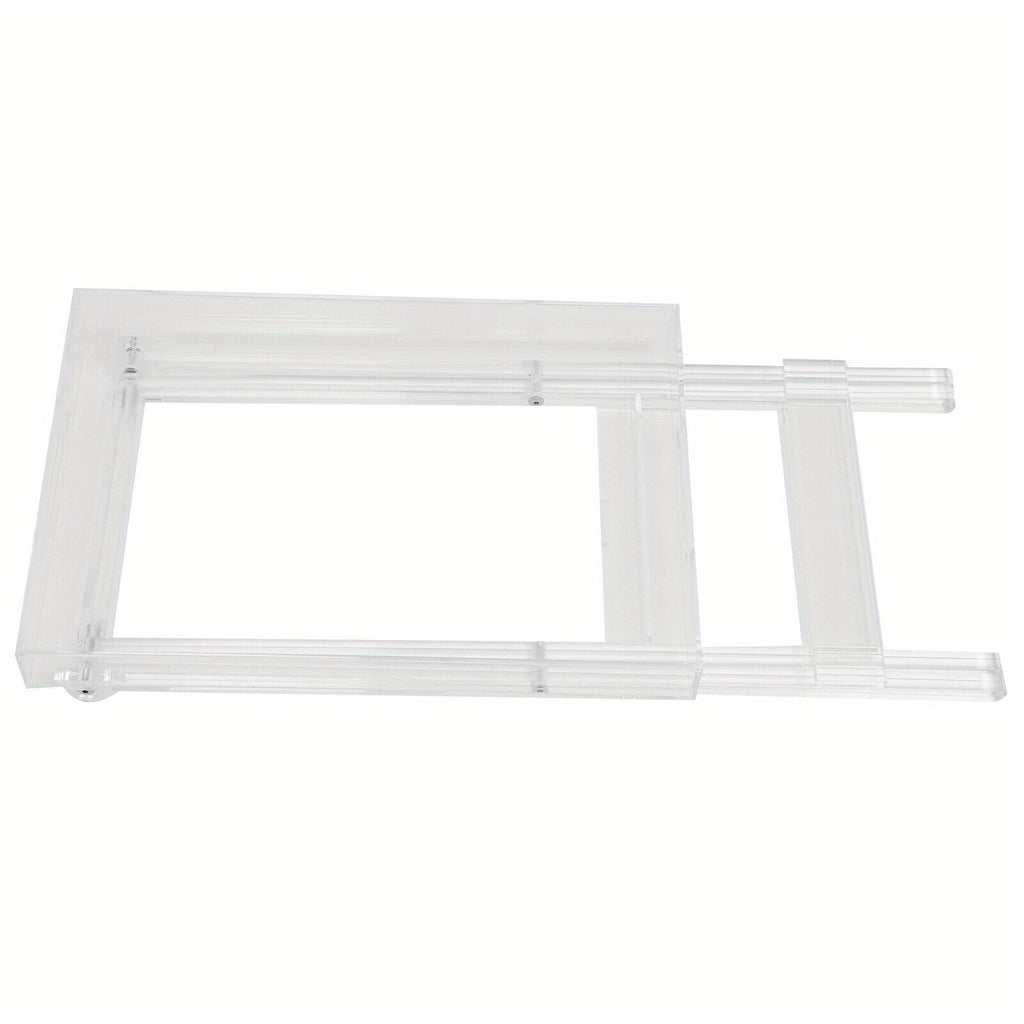 1pc Table d'appoint pliante en acrylique transparent, plateau TV peu encombrant, table basse portable pour café, thé et collations pour le salon, aucun assemblage requis, design moderne