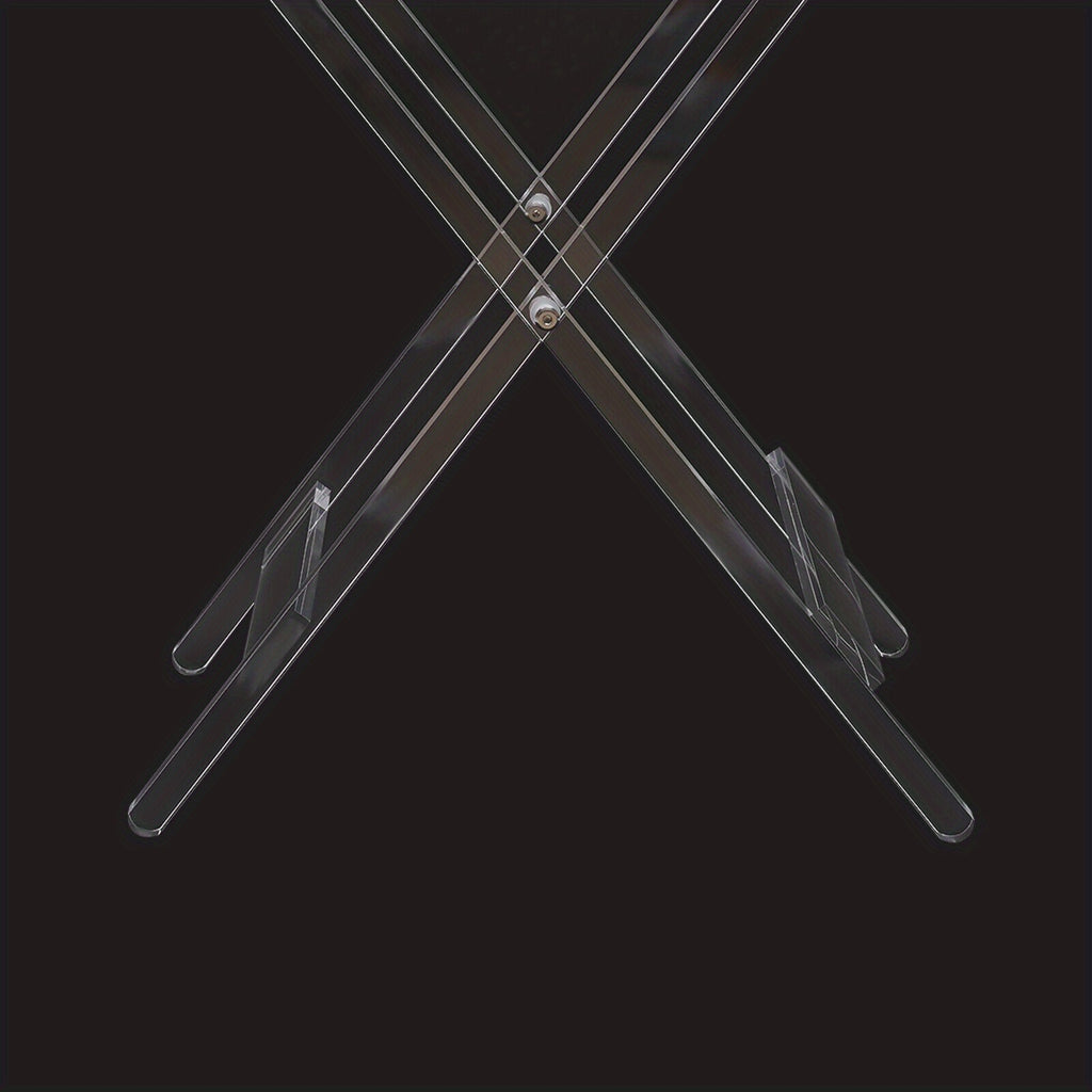 1pc Table d'appoint pliante en acrylique transparent, plateau TV peu encombrant, table basse portable pour café, thé et collations pour le salon, aucun assemblage requis, design moderne