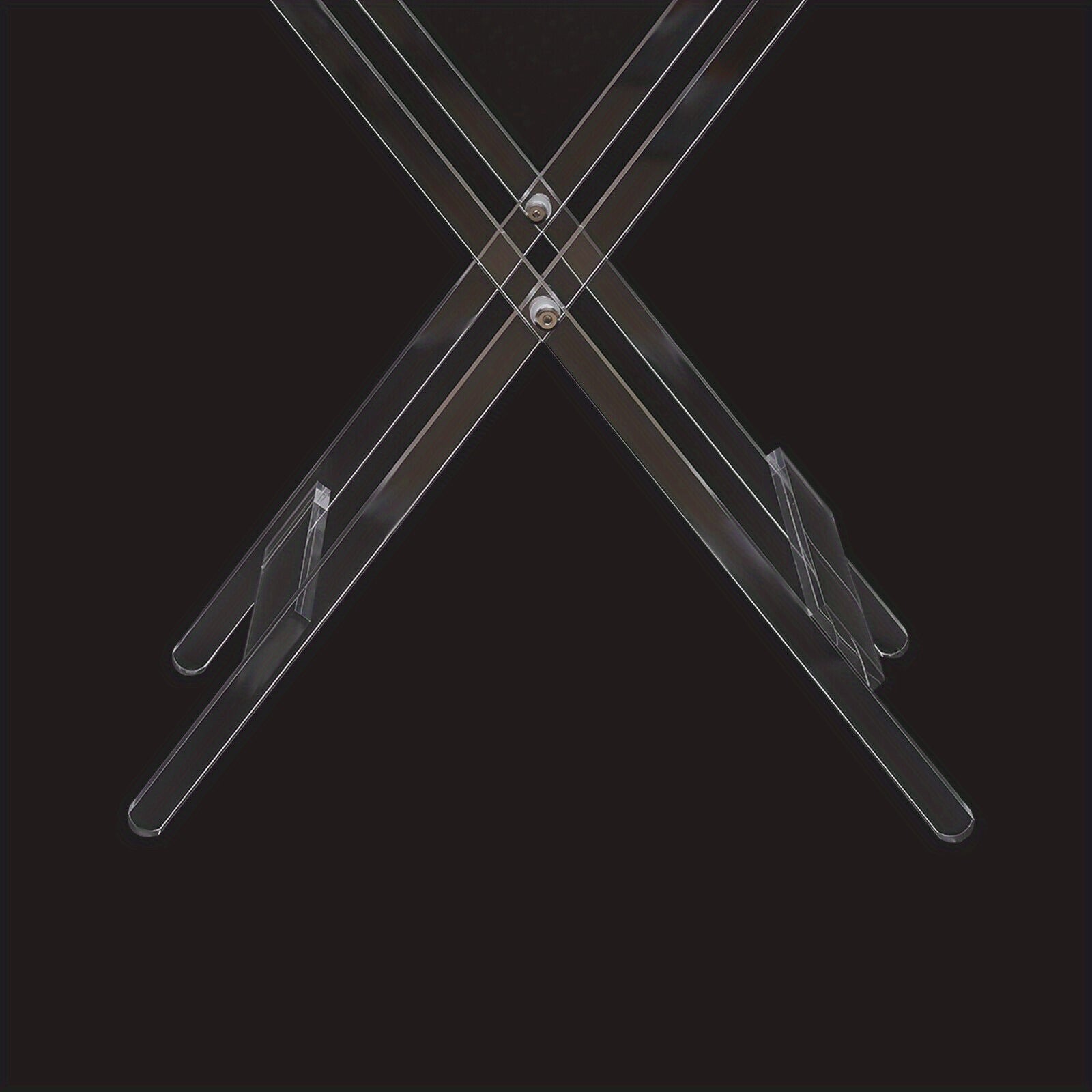 1pc Table d'appoint pliante en acrylique transparent, plateau TV peu encombrant, table basse portable pour café, thé et collations pour le salon, aucun assemblage requis, design moderne