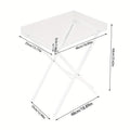 1pc Table d'appoint pliante en acrylique transparent, plateau TV peu encombrant, table basse portable pour café, thé et collations pour le salon, aucun assemblage requis, design moderne