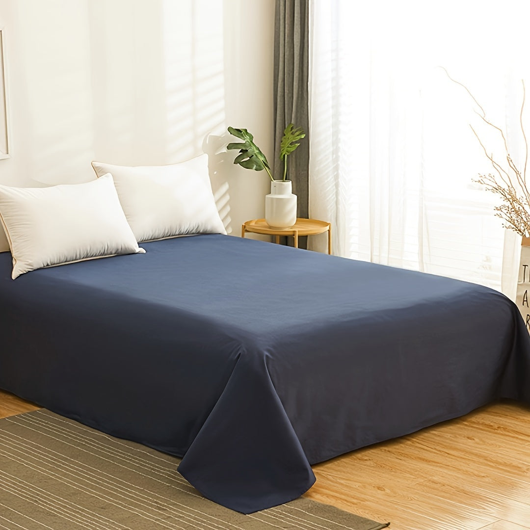 1pc Luxury 1500 Thread Count Flat Sheet - Soft, Wrinkle-Free, Polyester Top Sheet for Hotel-Style Comfort, Machine Washable, Hotel Quality Bedding | Elegant Bedding | Smooth Texture