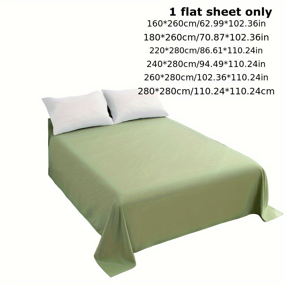 1pc Luxurious European Size Microfiber Bed Sheet - Soft, Comfortable, Solid Color, Multiple Sizes, Machine Washable, Brushed Fabric, 100% Microfiber, No Print, 80-85gsm Weight