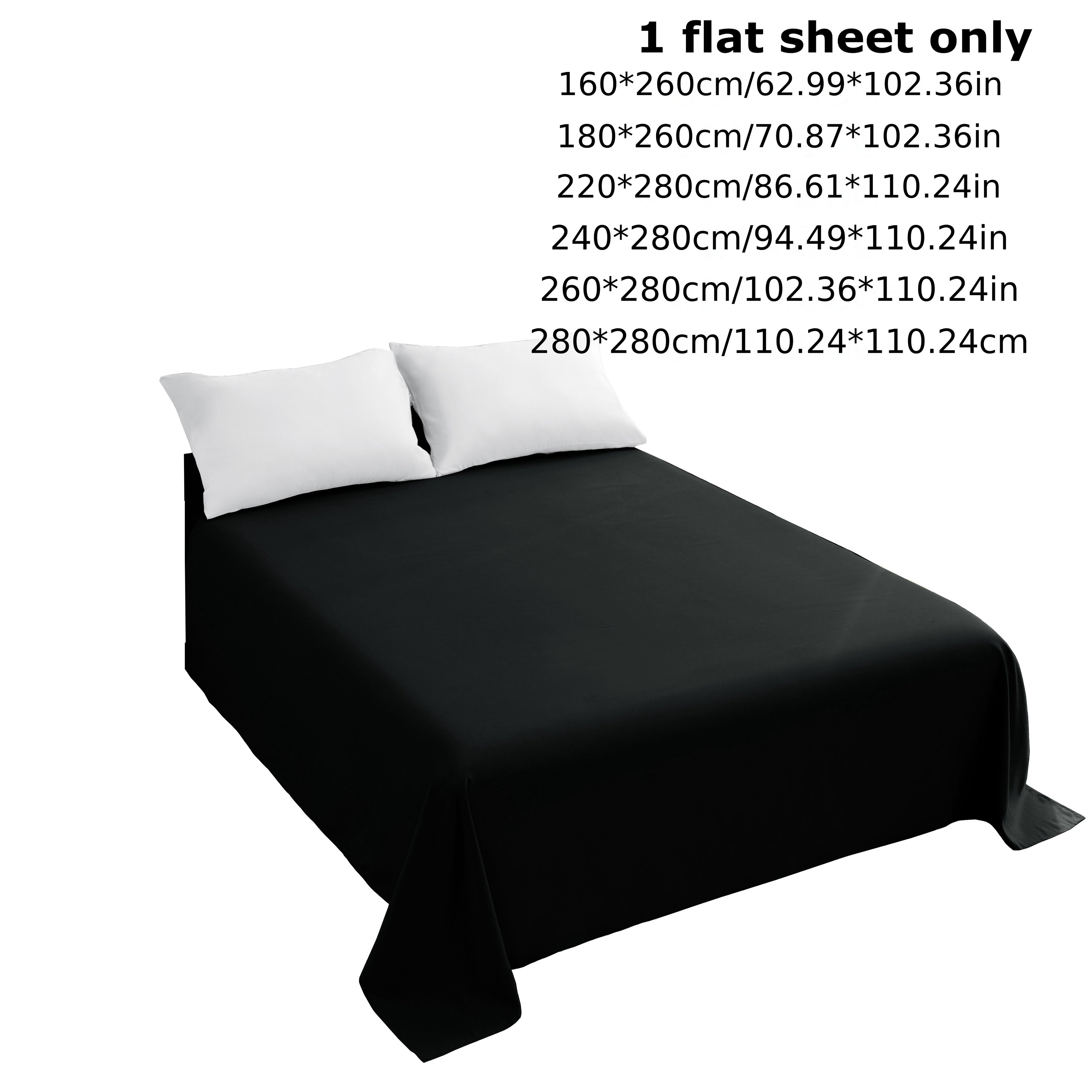 1pc Luxurious European Size Microfiber Bed Sheet - Soft, Comfortable, Solid Color, Multiple Sizes, Machine Washable, Brushed Fabric, 100% Microfiber, No Print, 80-85gsm Weight
