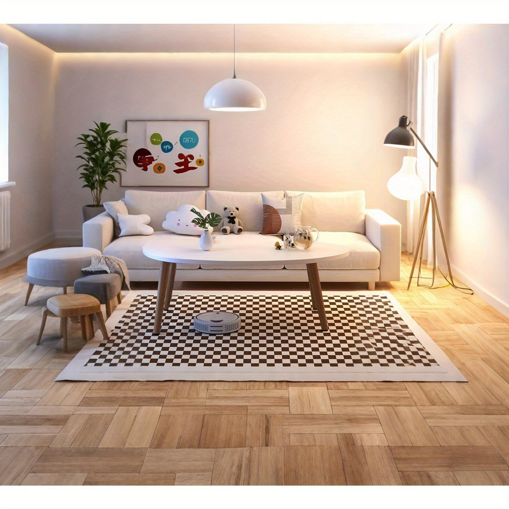 Table basse en bois massif de couleur crème moderne - Conception compacte, idéale pour les salons et les chambres, peut être utilisée comme table à thé et adaptée aux petits appartements, tables utilitaires