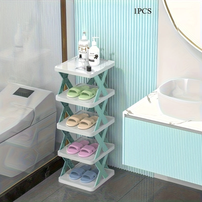 A Multi-Layer Space-Saving Foldable Shoe Rack, Suitable for Various Scenarios - a Compact And Lightweight Storage Box for Shoes.