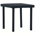 Table de jardin de haute qualité en thé noir 15,75X15,75X15,75 pouces en poly rotin facile à nettoyer avec un chiffon humide