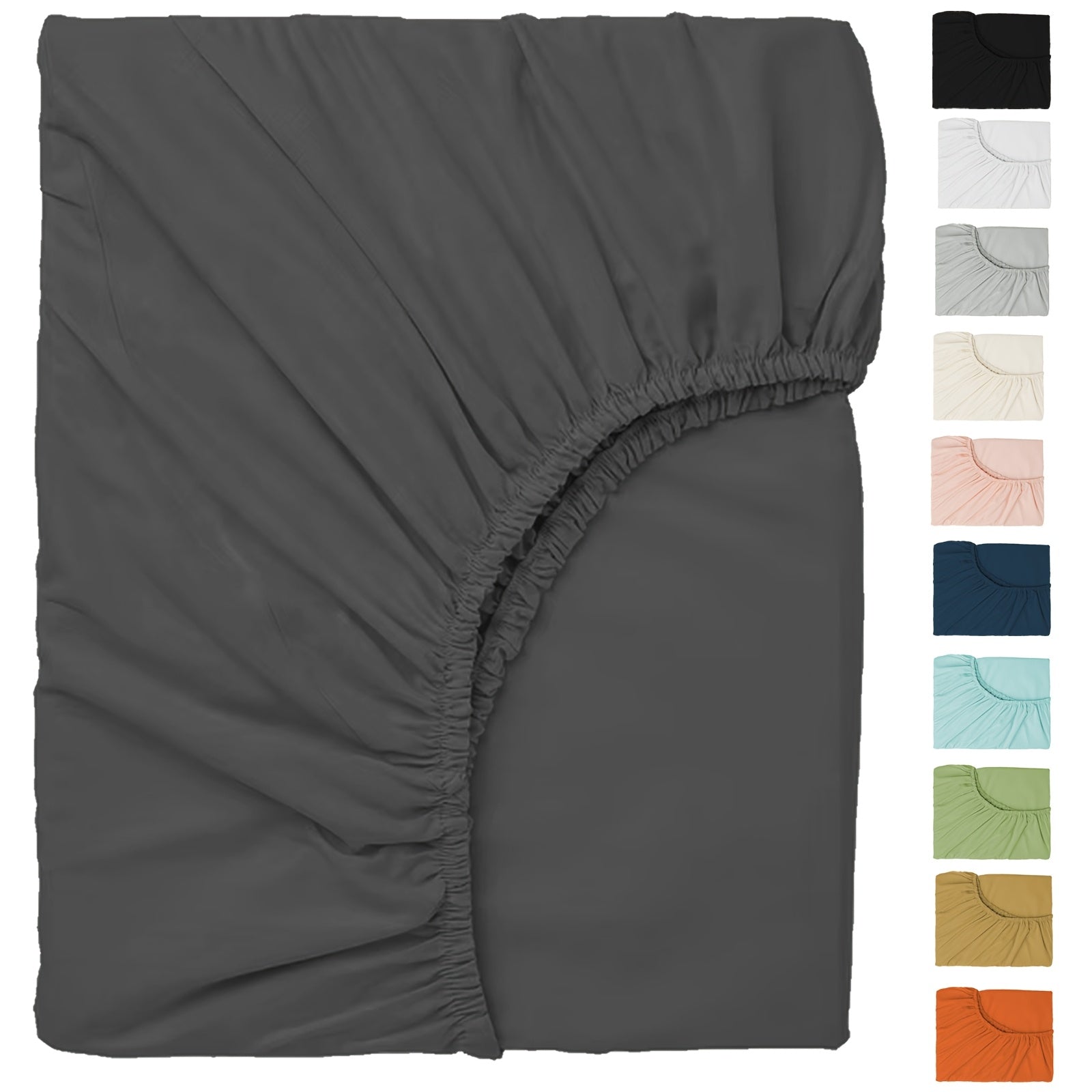 A Soft Fitted Sheet, Solid Color, Hotel-Grade Deep Pocket Design, Machine Washable, Suitable for Bedrooms Or Guest Rooms, Perfect Bedding for All Four Seasons.