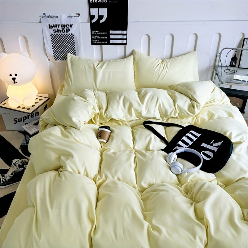 Four-piece RV bed set, bed sheet duvet cover, pillowcase, bedding, camping travel goods, RV home, RV bedding - comfortable, stylish, beautiful, can be applied to a variety of scenes (one bed sheet, one duvet cover, 2 pillowcases) RV Bedding