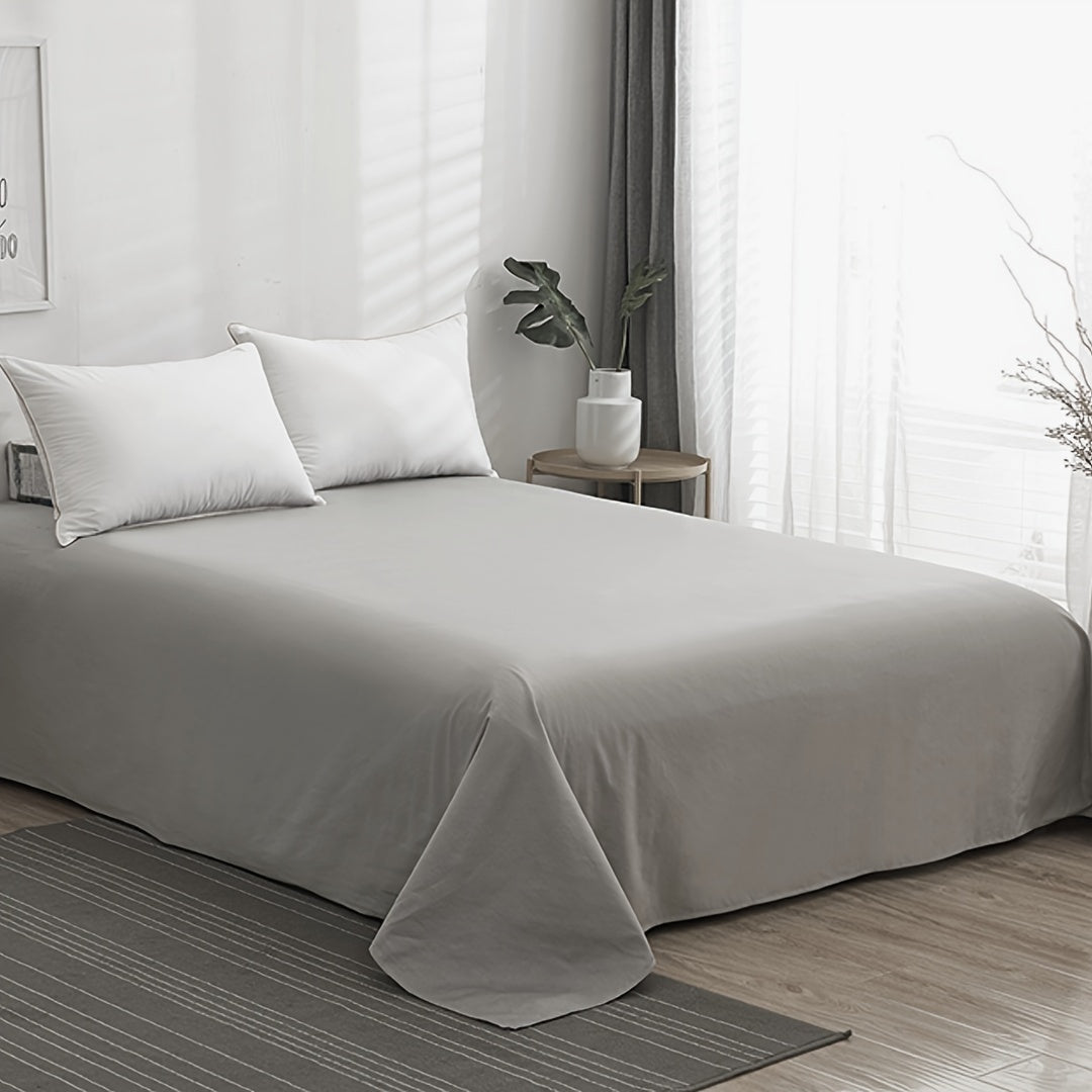 1pc Luxury 1500 Thread Count Flat Sheet - Soft, Wrinkle-Free, Polyester Top Sheet for Hotel-Style Comfort, Machine Washable, Hotel Quality Bedding | Elegant Bedding | Smooth Texture
