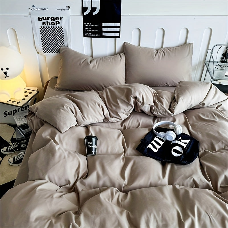 Four-piece RV bed set, bed sheet duvet cover, pillowcase, bedding, camping travel goods, RV home, RV bedding - comfortable, stylish, beautiful, can be applied to a variety of scenes (one bed sheet, one duvet cover, 2 pillowcases) RV Bedding