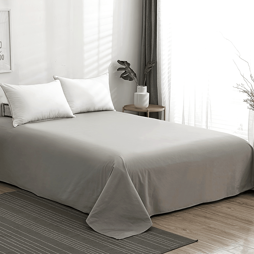 1pc Luxury 1500 Thread Count Flat Sheet - Soft, Wrinkle-Free, Polyester Top Sheet for Hotel-Style Comfort, Machine Washable, Hotel Quality Bedding | Elegant Bedding | Smooth Texture