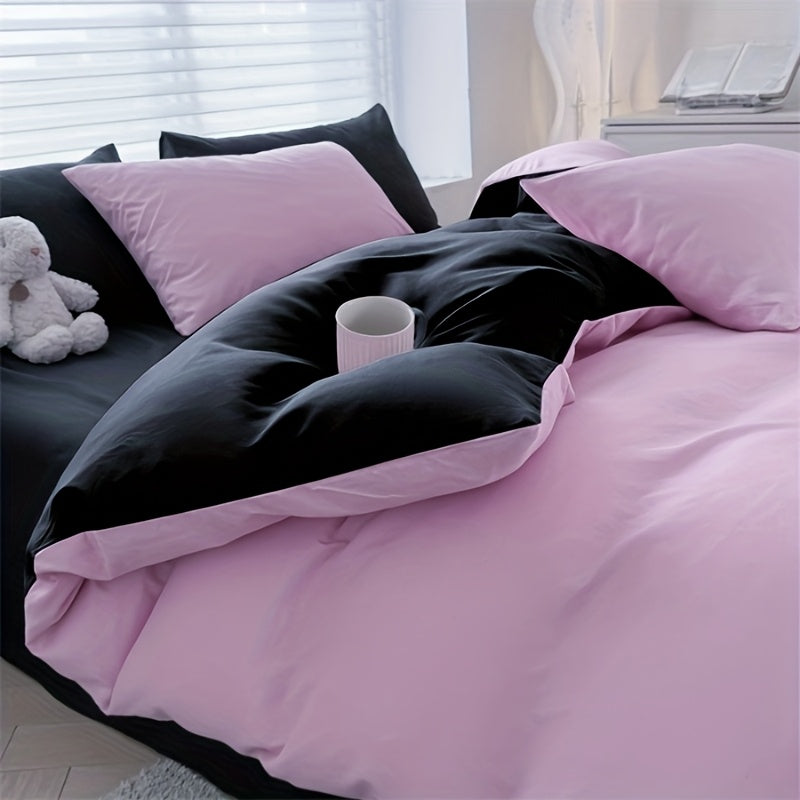 Four-piece RV bed set, bed sheet duvet cover, pillowcase, bedding, camping travel goods, RV home, RV bedding - comfortable, stylish, beautiful, can be applied to a variety of scenes (one bed sheet, one duvet cover, 2 pillowcases) RV Bedding