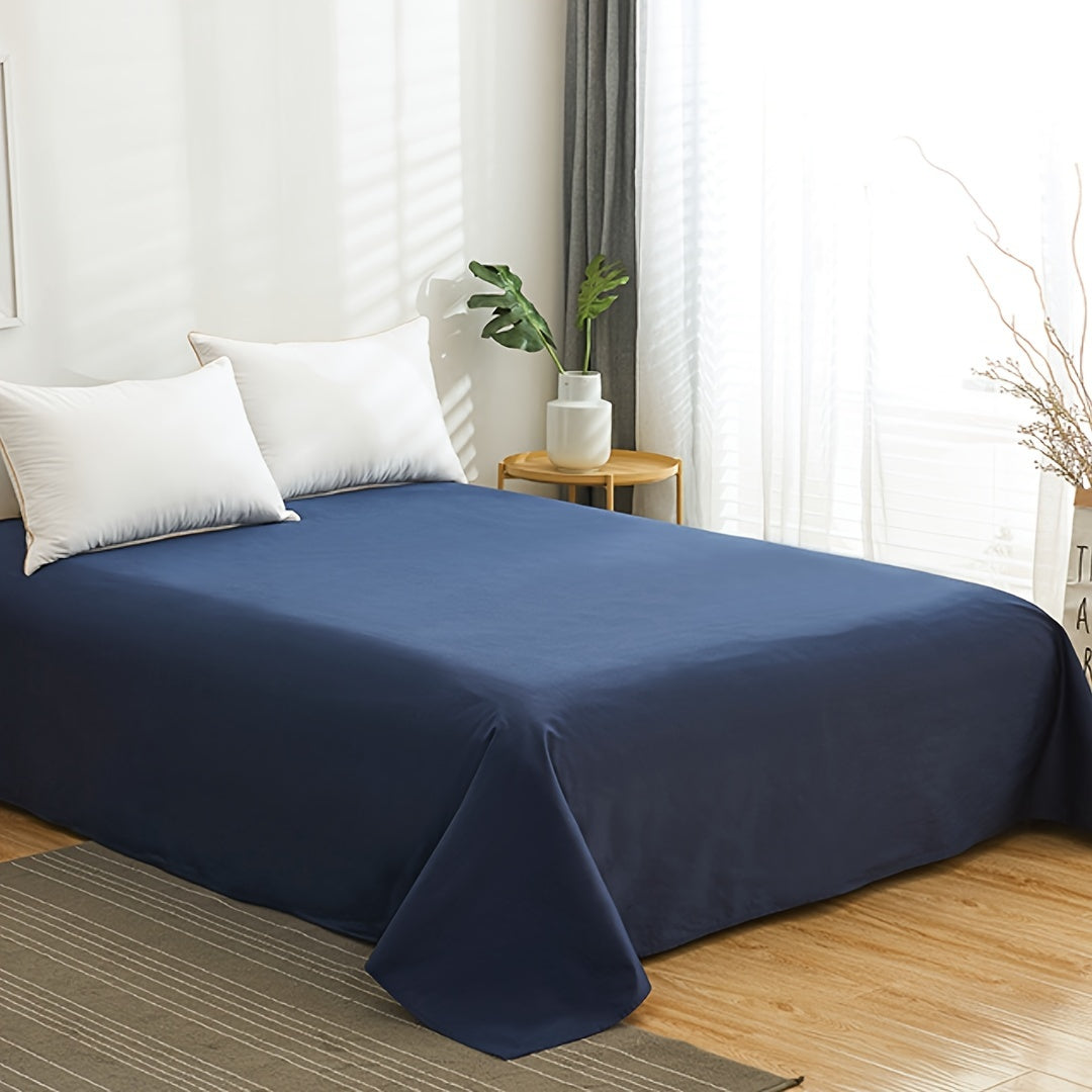 1pc Luxury 1500 Thread Count Flat Sheet - Soft, Wrinkle-Free, Polyester Top Sheet for Hotel-Style Comfort, Machine Washable, Hotel Quality Bedding | Elegant Bedding | Smooth Texture