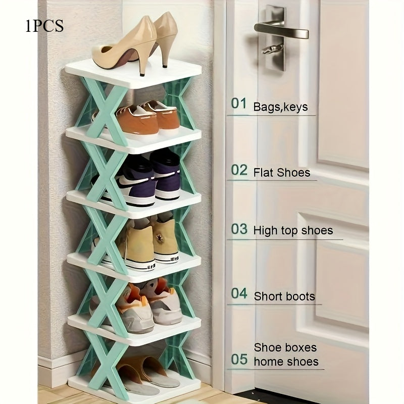 A Multi-Layer Space-Saving Foldable Shoe Rack, Suitable for Various Scenarios - a Compact And Lightweight Storage Box for Shoes.