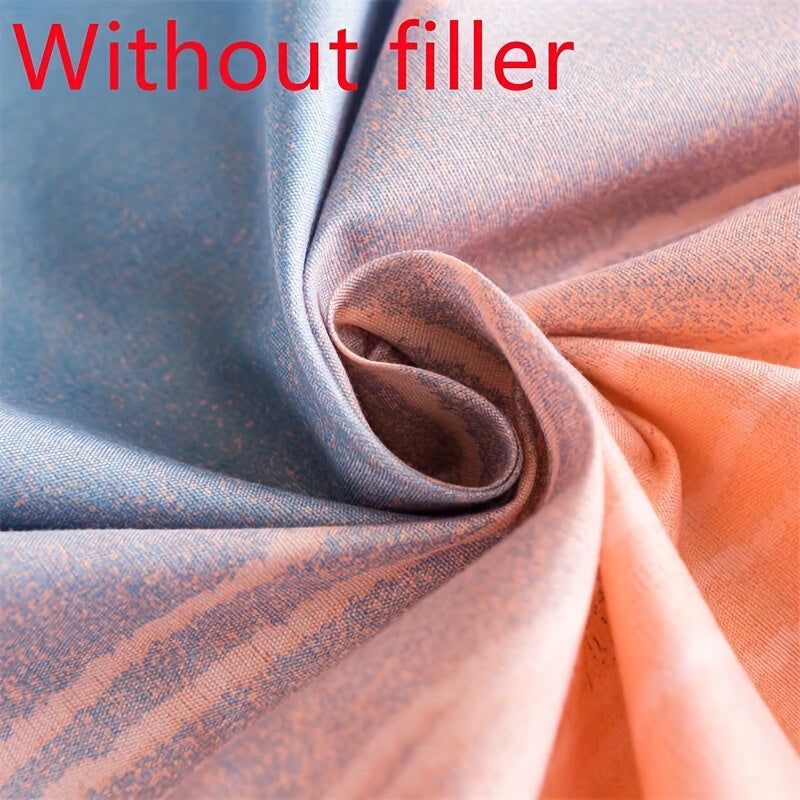 3pcs Polyester Printed Fitted Sheet Set - 1 Fitted Sheet With 2 Pillowcases No Filler, Gradient Blue Ocean Wave Design, Bedroom Decor