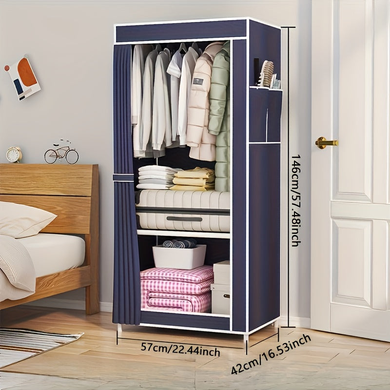 Large Fashion Folding Wardrobe Storage Box - Spacious Dustproof Organizer with Sturdy Steel Frame, Easy Assembly, Suitable for Various Women's Styles, Available in Coffee, Light Grey, Black and More Colors - Three Options