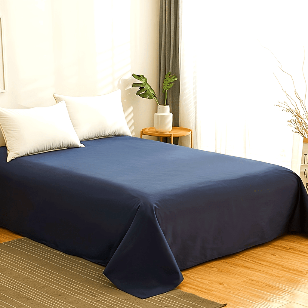 1pc Luxury 1500 Thread Count Flat Sheet - Soft, Wrinkle-Free, Polyester Top Sheet for Hotel-Style Comfort, Machine Washable, Hotel Quality Bedding | Elegant Bedding | Smooth Texture