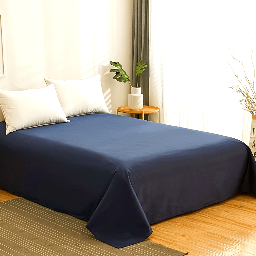 1pc Luxury 1500 Thread Count Flat Sheet - Soft, Wrinkle-Free, Polyester Top Sheet for Hotel-Style Comfort, Machine Washable, Hotel Quality Bedding | Elegant Bedding | Smooth Texture