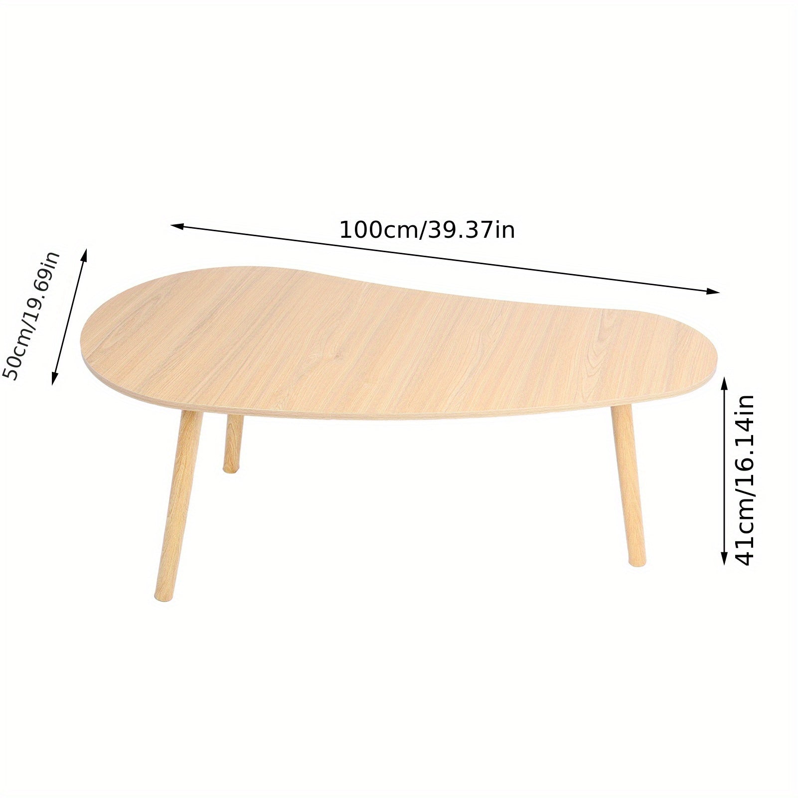 Petit Table À Café, Table À Thé Moderne Du Milieu Du Siècle, Centre de Salon Minimaliste Avec Table À Café En Forme de Mango