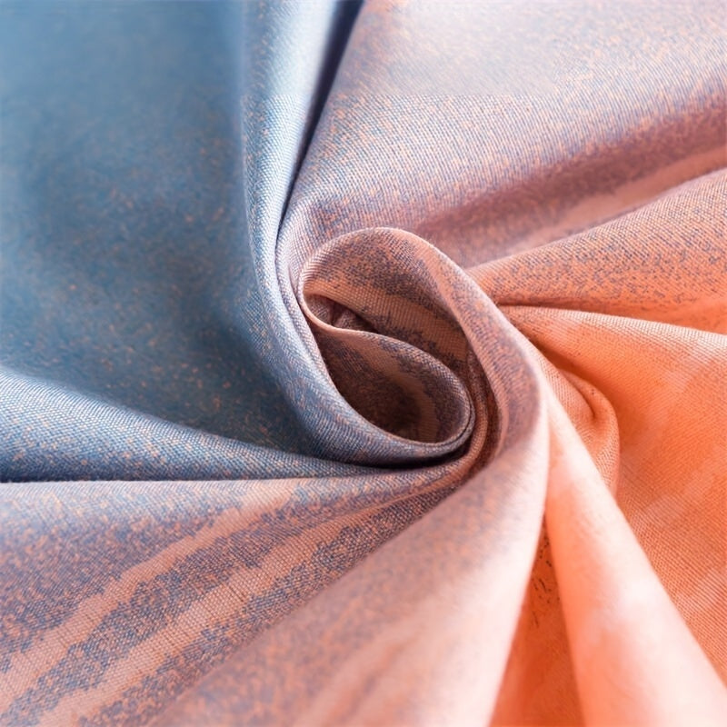 3pcs Polyester Printed Fitted Sheet Set - 1 Fitted Sheet With 2 Pillowcases No Filler, Gradient Blue Ocean Wave Design, Bedroom Decor