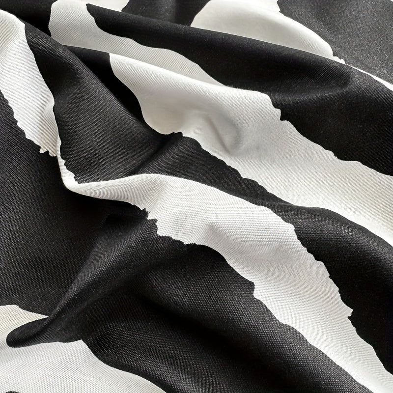 1pc Zebra Print Bed Sheet, 100% Polyester Brushed Fabric, Soft and Light Beige-friendly, Comfortable and Breathable, Suitable for Various Scenes, Machine Washable, Can Be Used in All Seasons Without Pillowcase