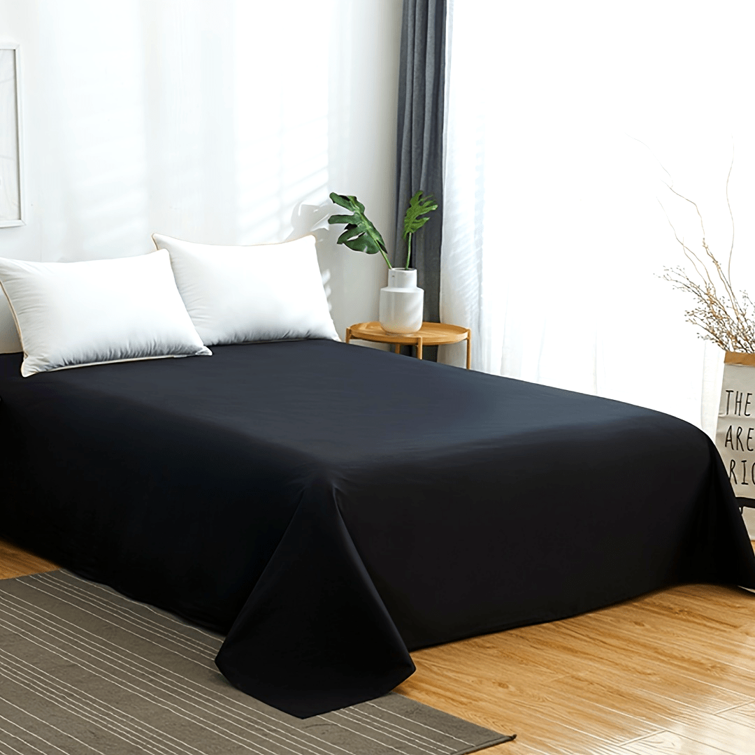 1pc Luxury 1500 Thread Count Flat Sheet - Soft, Wrinkle-Free, Polyester Top Sheet for Hotel-Style Comfort, Machine Washable, Hotel Quality Bedding | Elegant Bedding | Smooth Texture