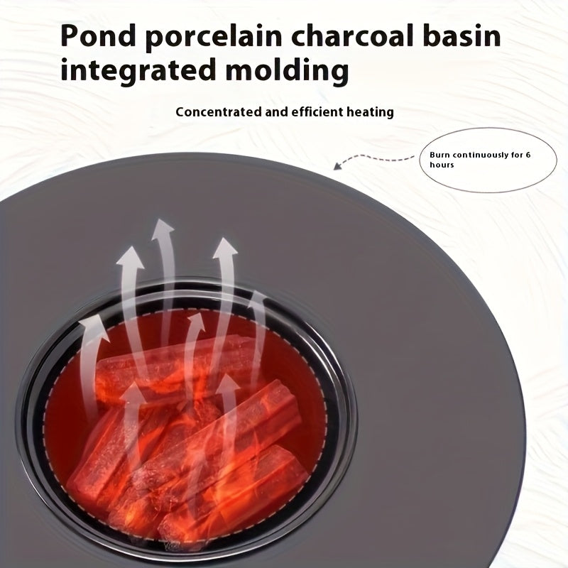 EmberLuxe Pro Outdoor Fireplace System - 3-in-1 Smokeless Combustion Technology Fireplace Table with Removable Grill\u002FTea Warmer, Aerospace Grade Alloy Frame and Spill Protection Drip Management for Camping\u002FPatio\u002FWindow Parties