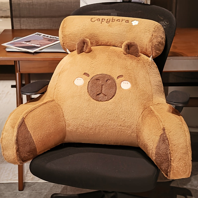Oreiller Capybara Doudou | Coussin Polyester Multifonction avec Fermeture Éclair | Lavable en Machine | Idéal pour Bureau et Décoration Maison | Cadeau Parfait pour Noël, Pâques, Anniversaires | Design Doux et Adorable, Coussin Décoratif