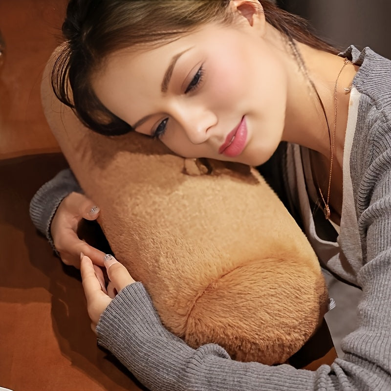 Oreiller Capybara Doudou | Coussin Polyester Multifonction avec Fermeture Éclair | Lavable en Machine | Idéal pour Bureau et Décoration Maison | Cadeau Parfait pour Noël, Pâques, Anniversaires | Design Doux et Adorable, Coussin Décoratif