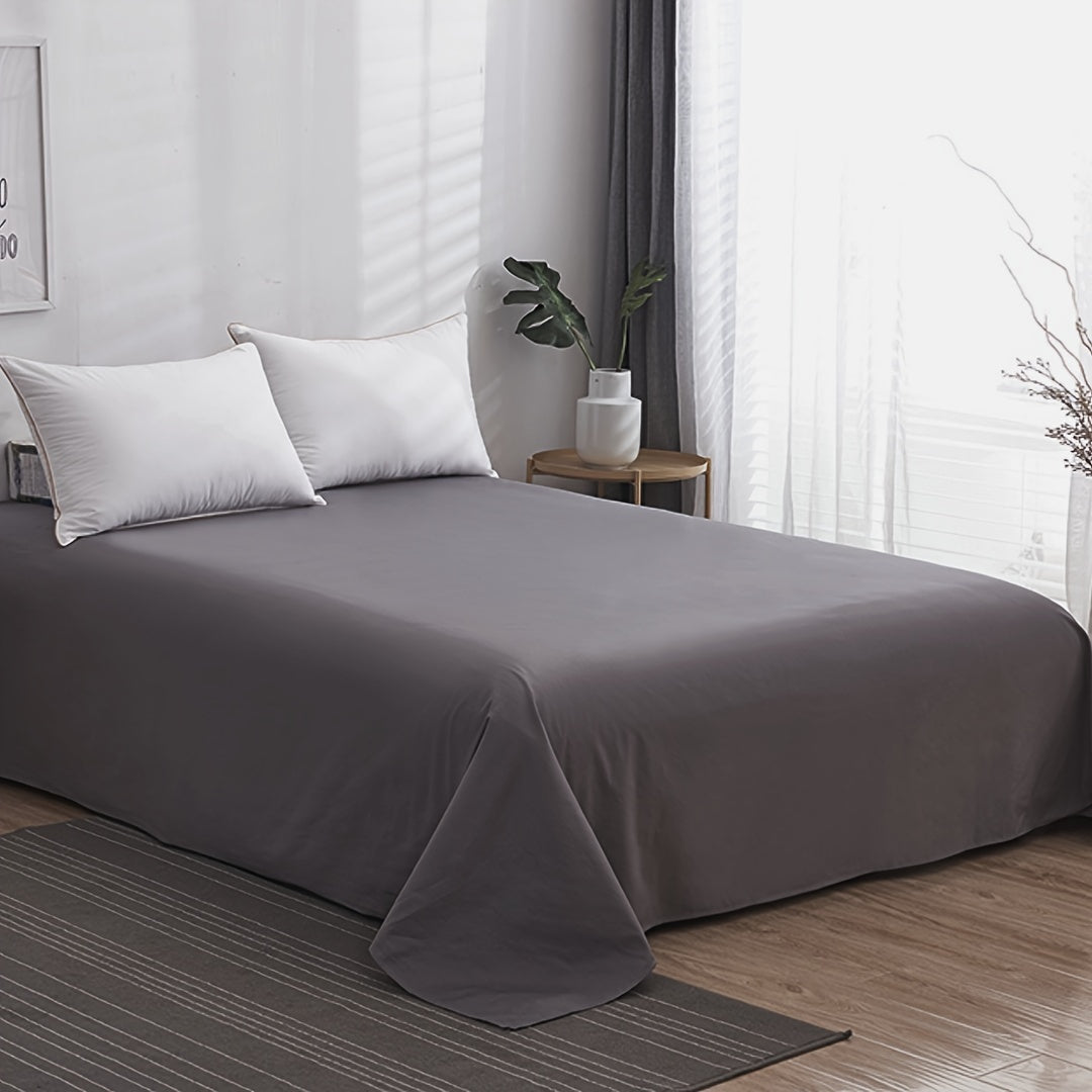 1pc Luxury 1500 Thread Count Flat Sheet - Soft, Wrinkle-Free, Polyester Top Sheet for Hotel-Style Comfort, Machine Washable, Hotel Quality Bedding | Elegant Bedding | Smooth Texture
