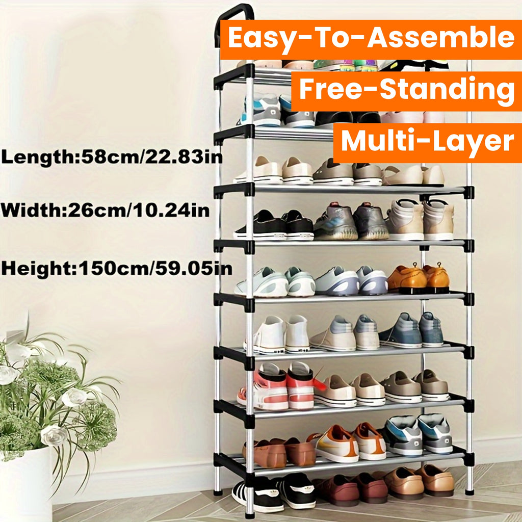 1 Set of Multi-Layer Shoe Cabinets, Free-Standing Shoe Racks, Easy-To-Assemble Shoe Cabinets, Suitable for Shoe Storage Cabinets in Retail Shoe Stores, Corridors, Bedrooms, Bathrooms, Offices, Living Rooms