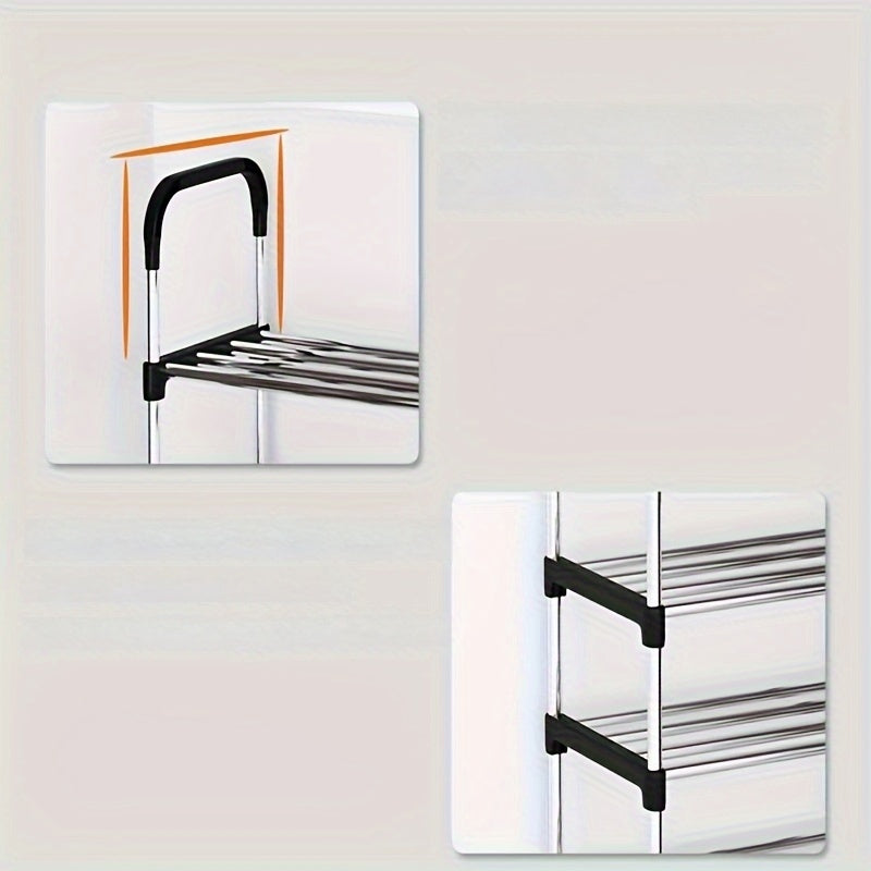 1 Set of Multi-Layer Shoe Cabinets, Free-Standing Shoe Racks, Easy-To-Assemble Shoe Cabinets, Suitable for Shoe Storage Cabinets in Retail Shoe Stores, Corridors, Bedrooms, Bathrooms, Offices, Living Rooms